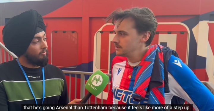水晶宫球迷：更高兴埃泽将加盟阿森纳而不是热刺，像是更上一层楼