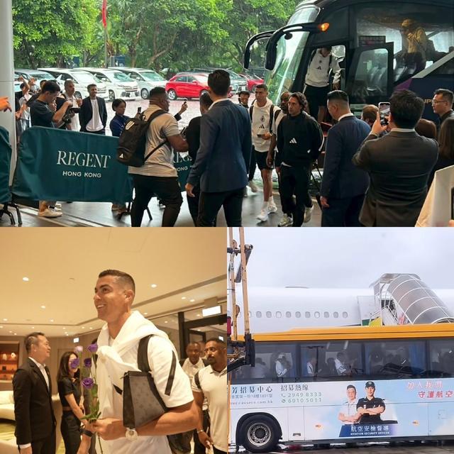 新华社：C罗昨天抵达香港时未与球迷互动，球队住在丽晶酒店